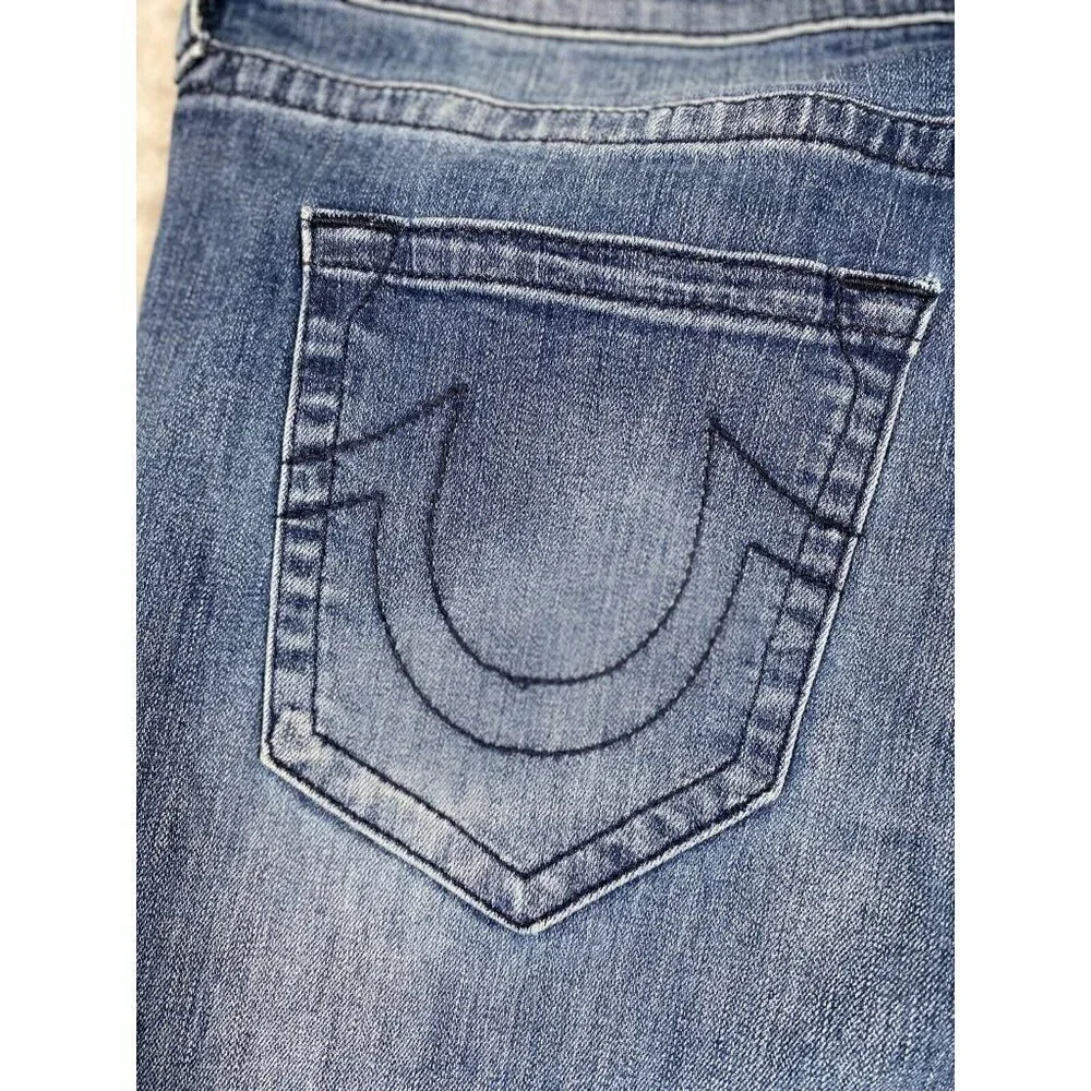 True Religion Devin Loose Straight Jeans Men’s Size 36X26 Medium Wash